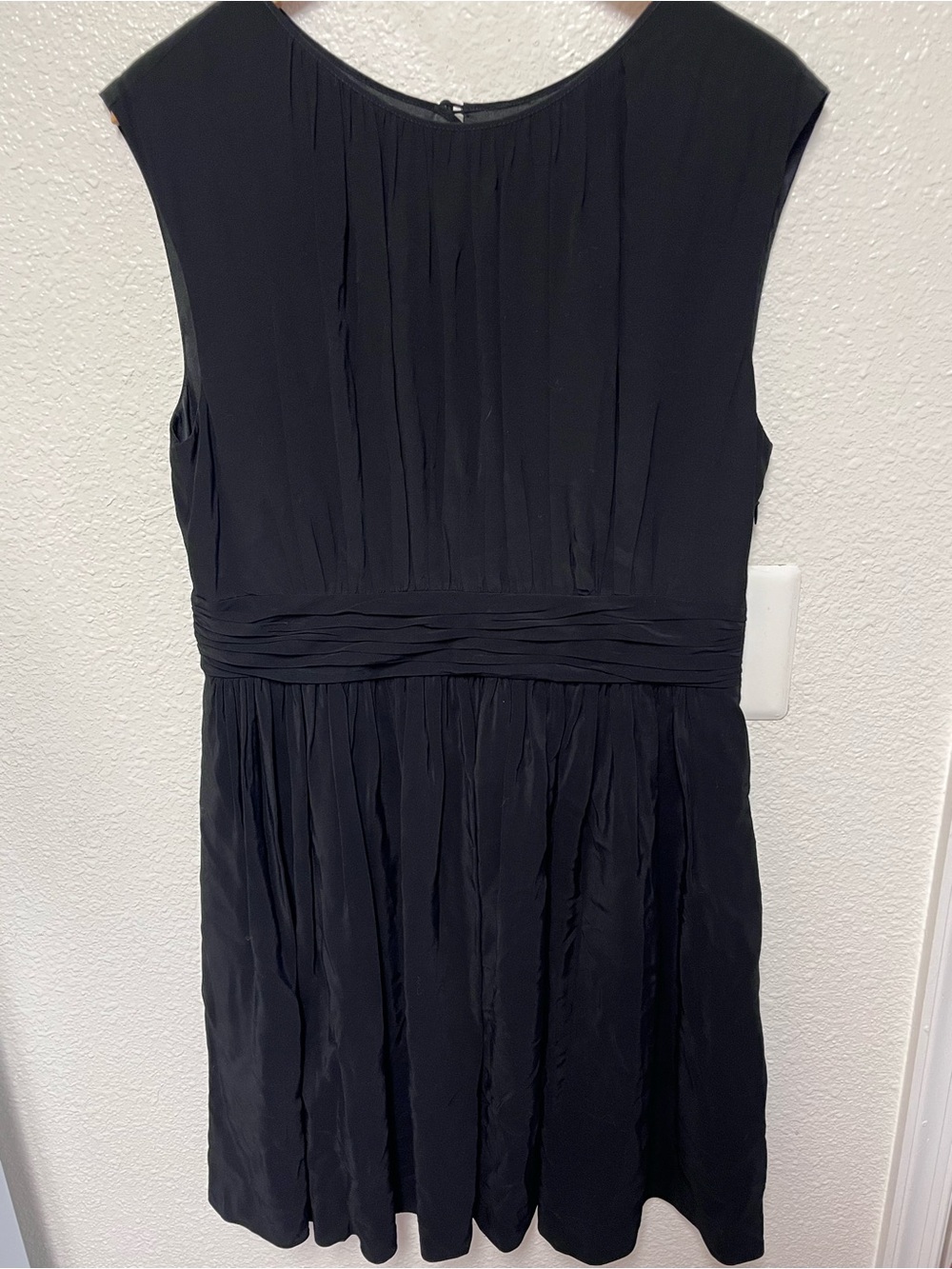Boden Black Selena Sz 16 Surplice Empire Waist Button Back Sleeveless Dress